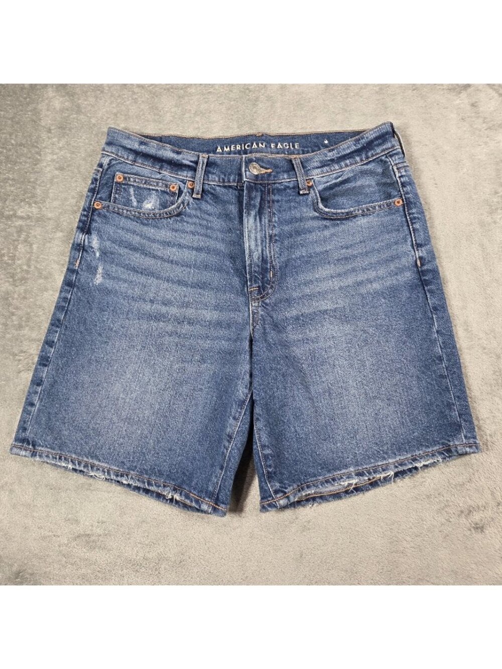 American Eagle Shorts Womens 6 Blue Perfect Bermuda Stretch Denim